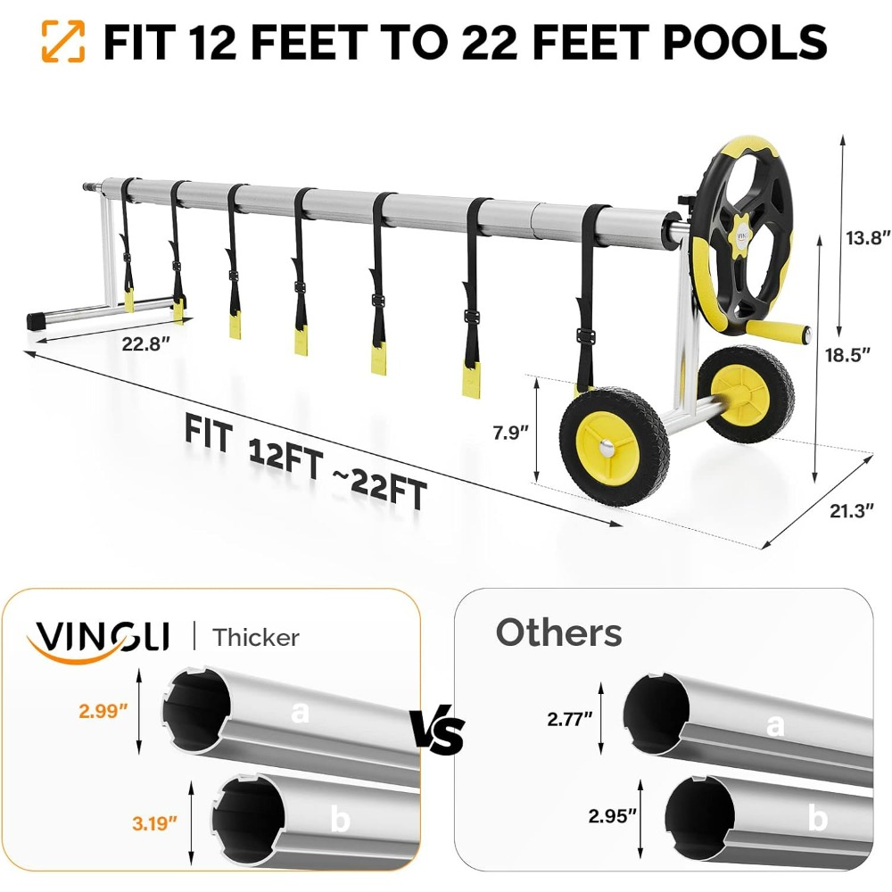 VINGLI 21FT Upgrade Aluminum S - Reel Cover avaliação e preço
