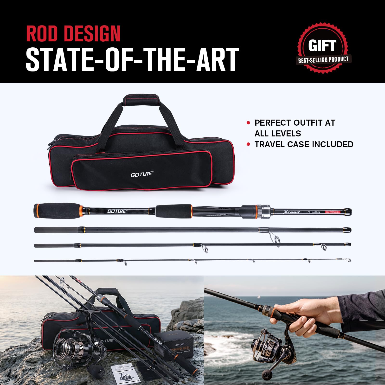 Goture Portable Spinning Fishi - Reel Bag avaliação e preço