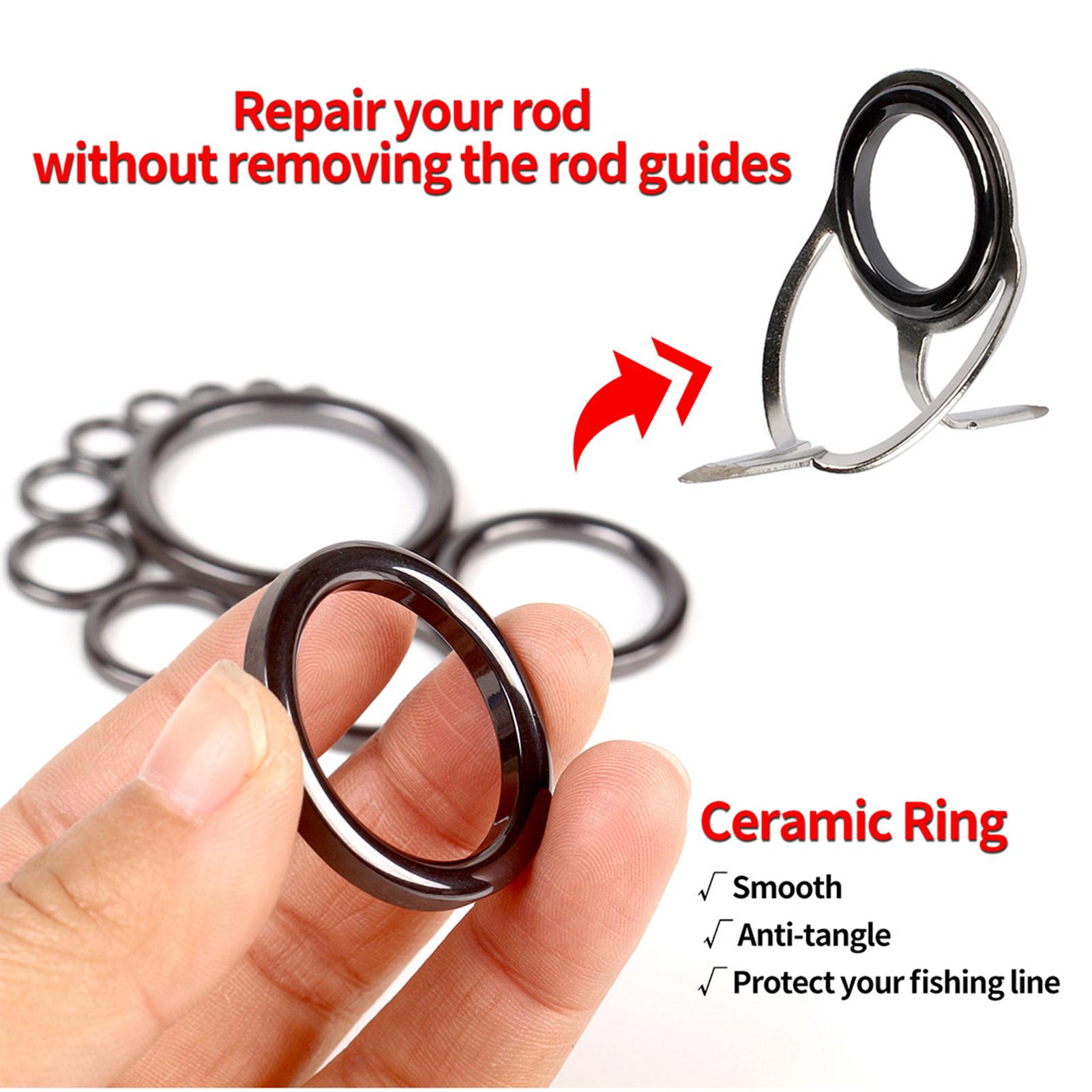 Fishing Rod Guide Repair Kit C - Reel Repair Kit avaliação e preço