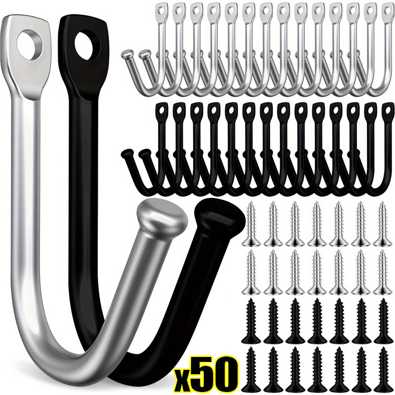 50/5Set J-shaped Metal Wall Ho - Reel Bag avaliação e preço