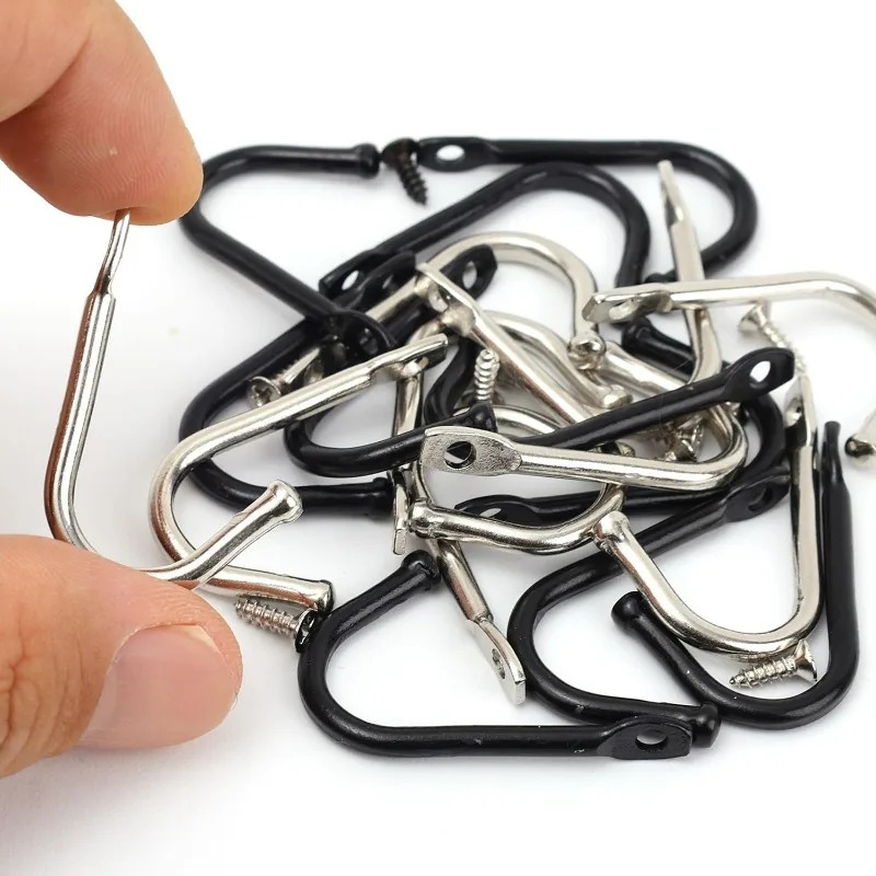 50/5Set J-shaped Metal Wall Ho - Reel Bag avaliação e preço