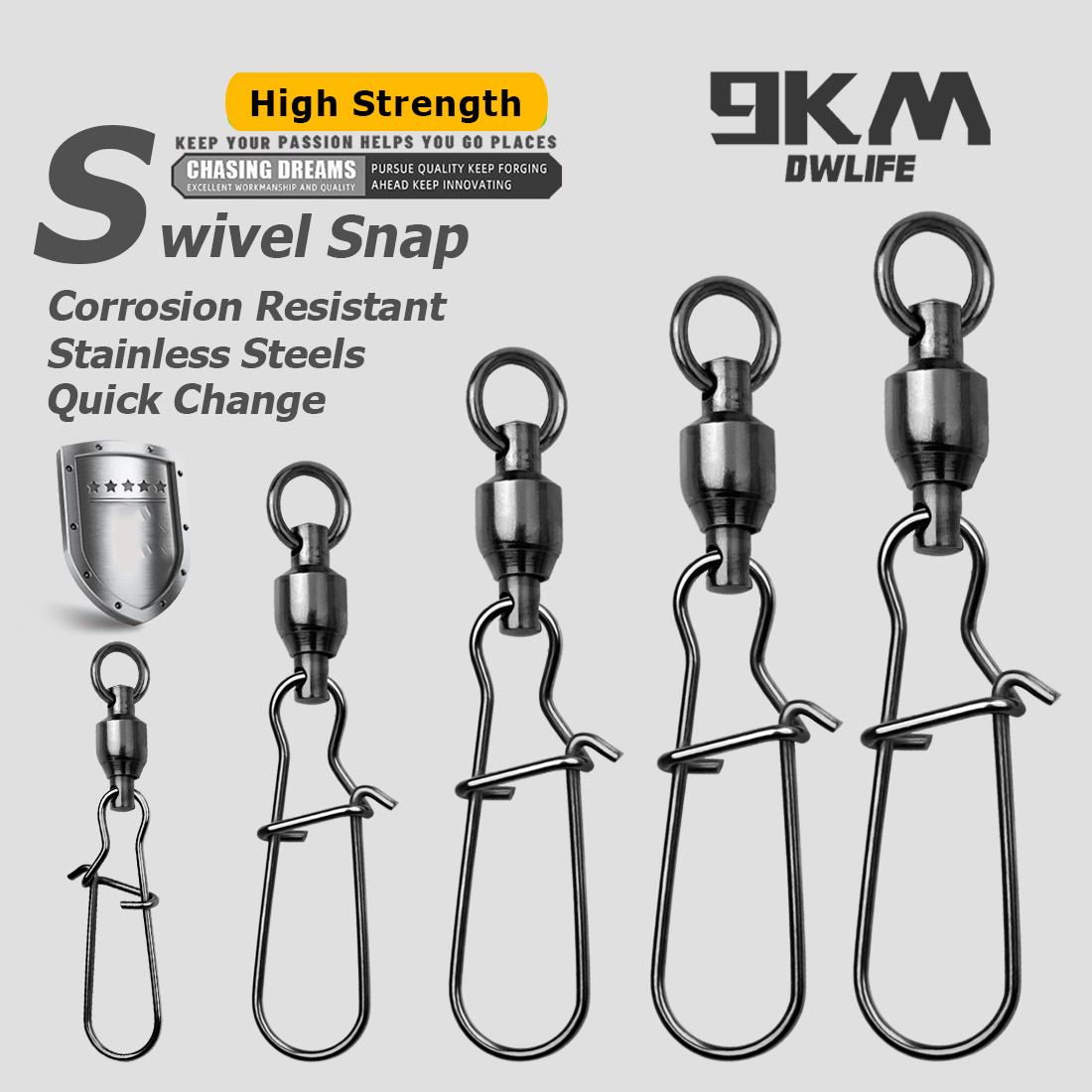 9KM 10PCS Ball Bearing Swivel  - Baitcasting Reel avaliação e preço