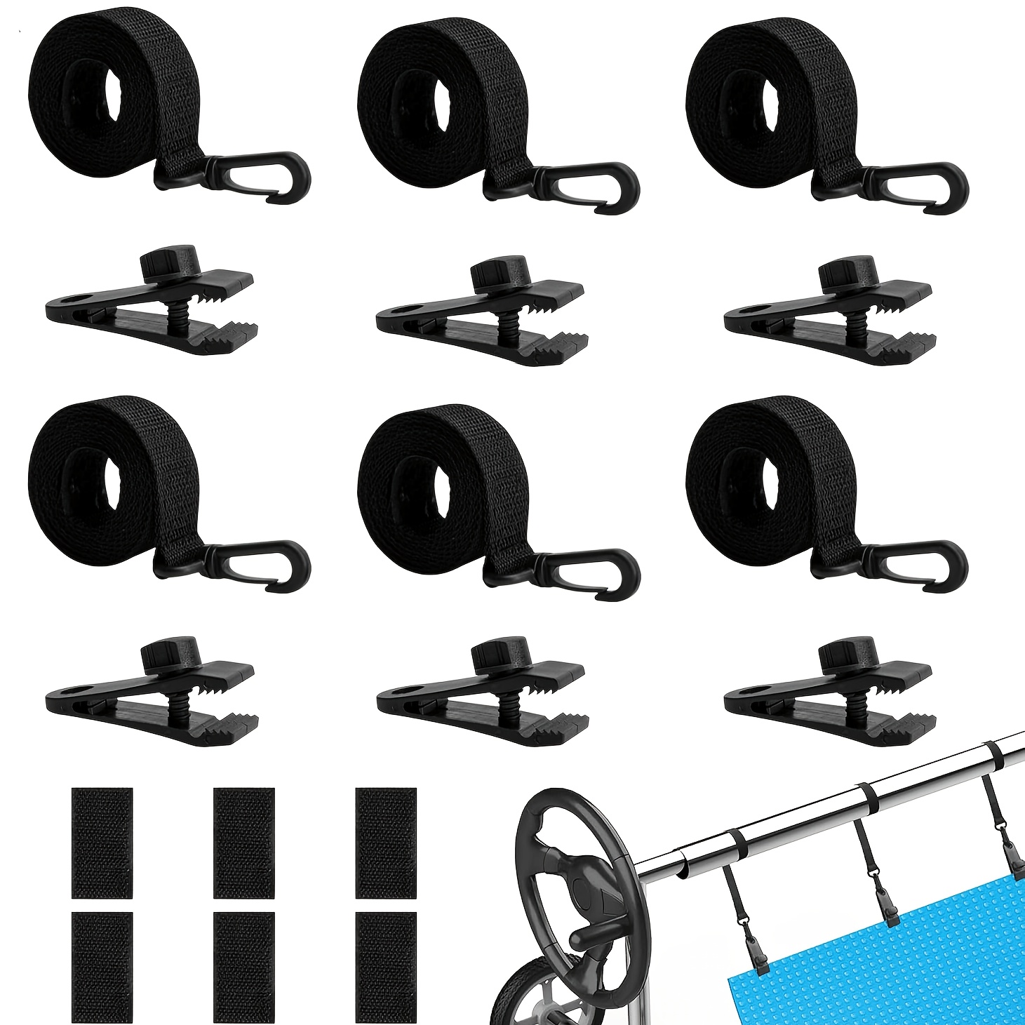 18 Pcs Solar Cover Reel Instal - Reel Cover avaliação e preço