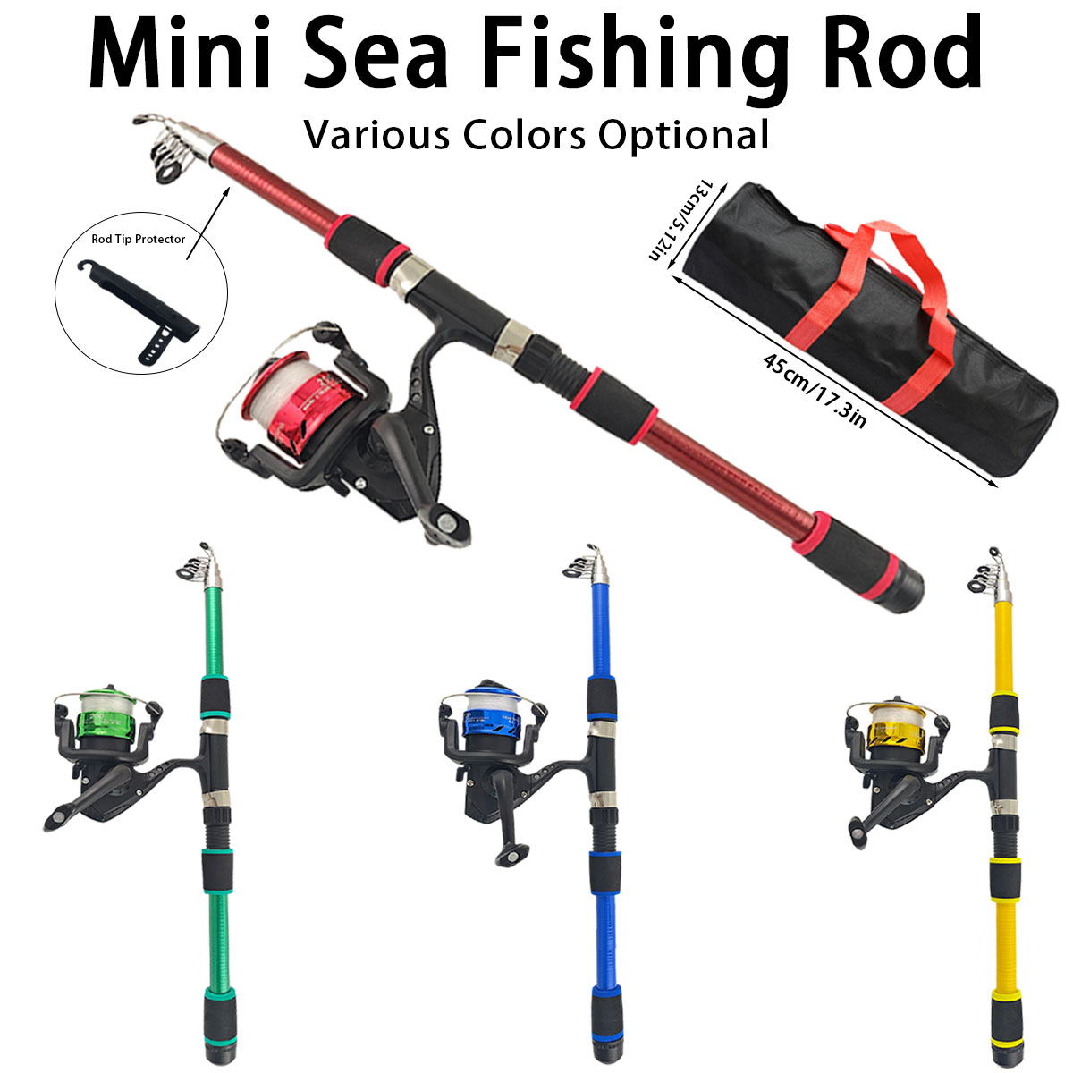 Mini Telescopic Sea Fishing Ro - Reel Bag avaliação e preço