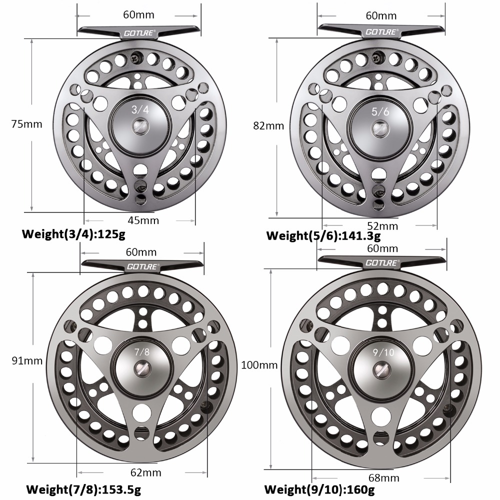 Goture Fly Fishing Reel 3/4 5/ - Reel Spare Spool avaliação e preço