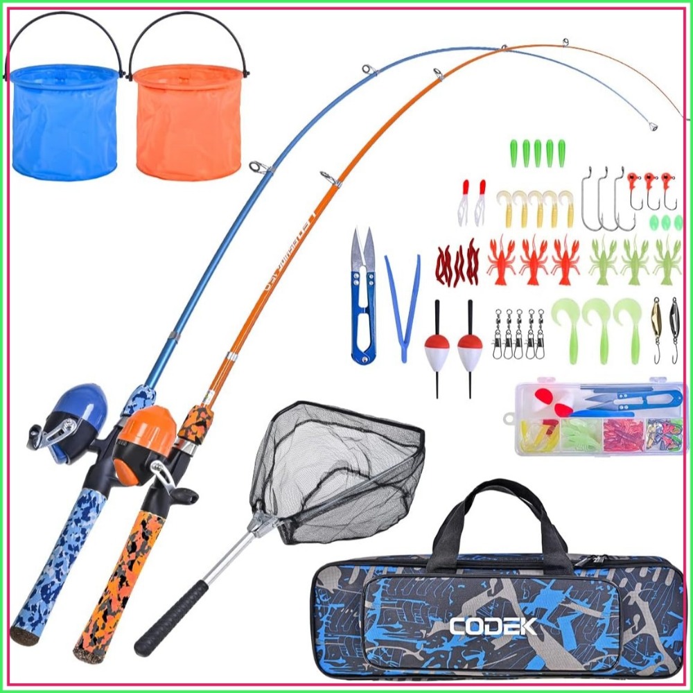 Kids Fishing Pole Set with Ful - Spincast Reel avaliação e preço
