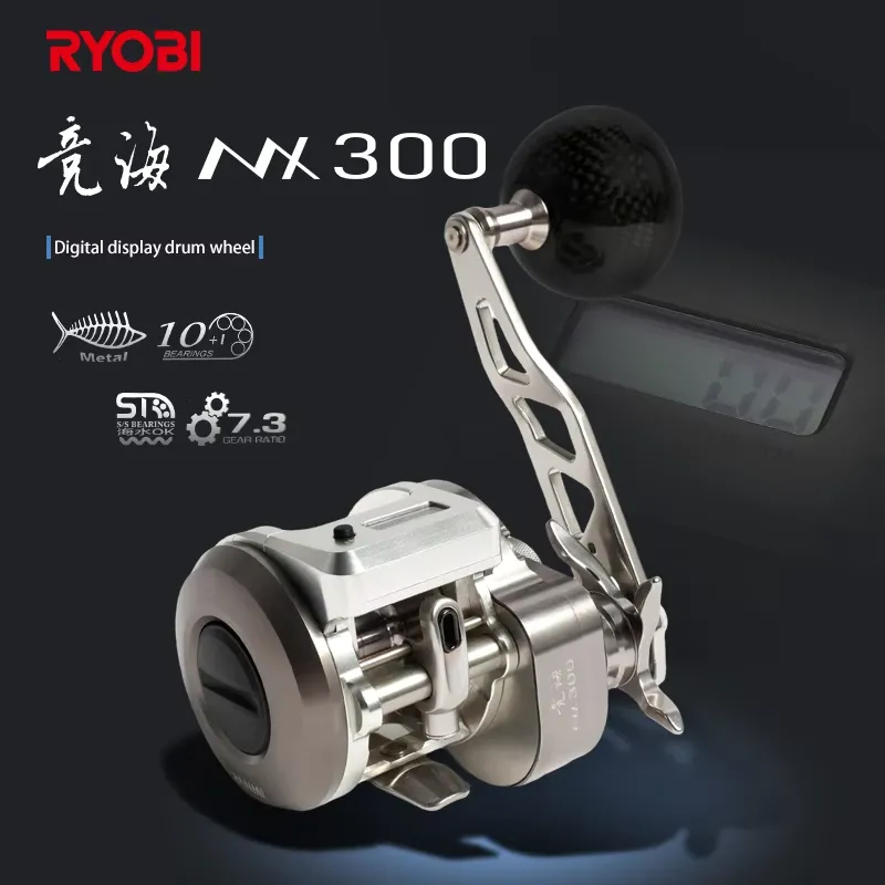 New Ryobi metal slow trolling  - Trolling Reel avaliação e preço