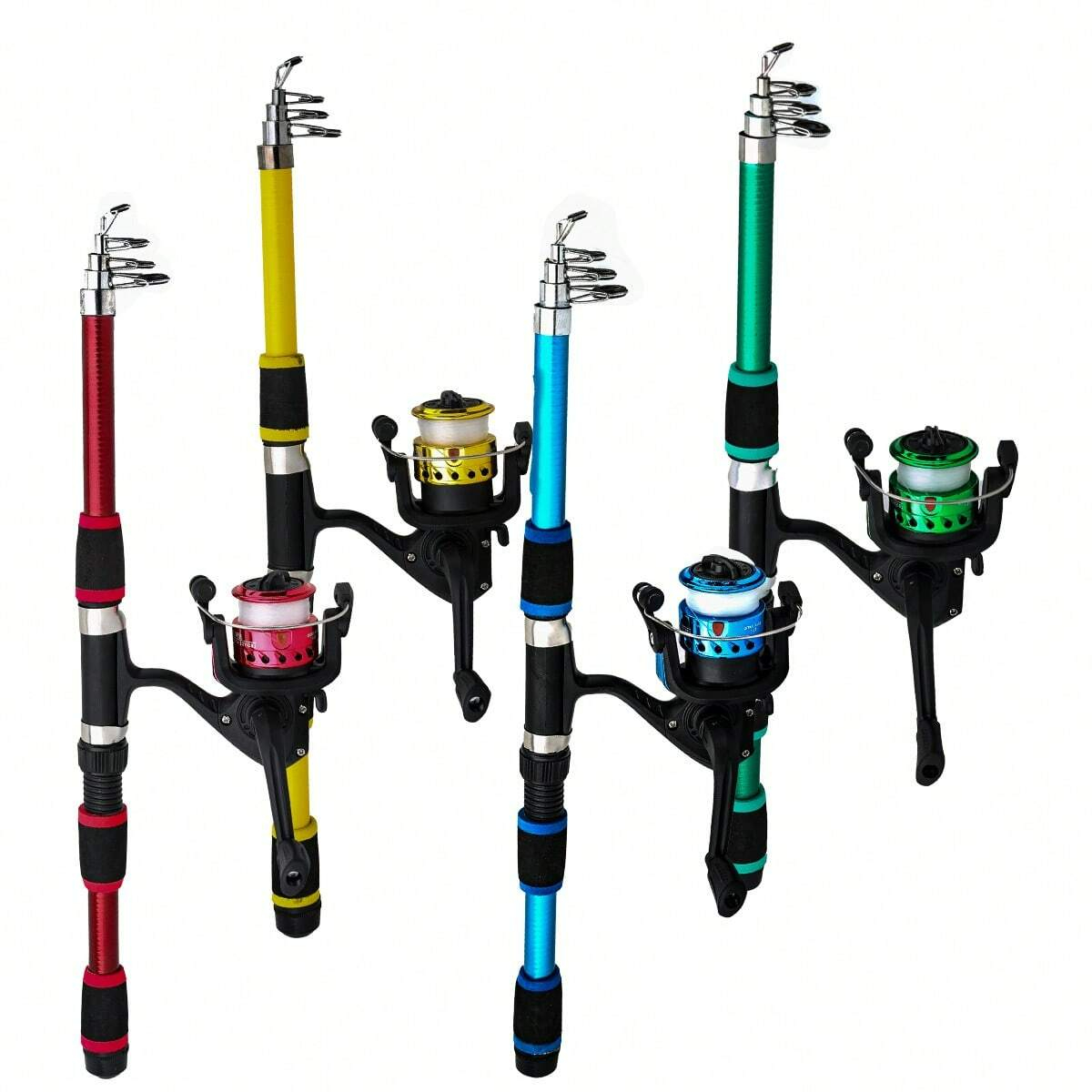 Fishing Pole Set Full Kits Wit - Spincast Reel avaliação e preço