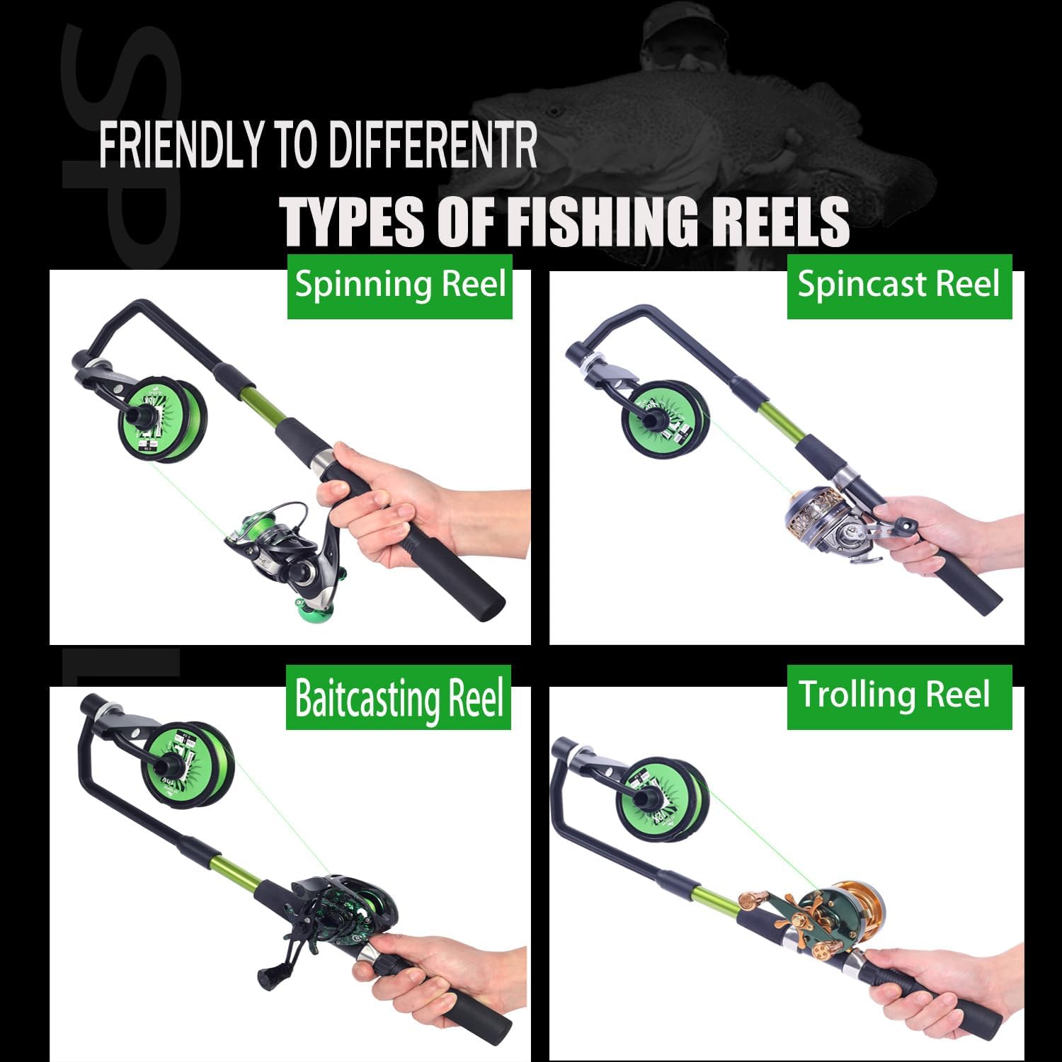 Fishing Line Spooler, Adjustab - Baitcasting Reel avaliação e preço